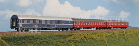 ACME 55291 - H0 - 3-tlg. Set Schlafwagen und Liegewagen Nat Tog 594/595, Ep. IV, DSB